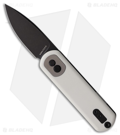 Vosteed Corgi Pup Trek Lock Knife White G-10 (2.37" Black Stonewash) VOSA0718