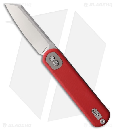 Vosteed Corgi Treklock Sheepsfoot Knife Red G-10 (3" Satin 14C28N)
