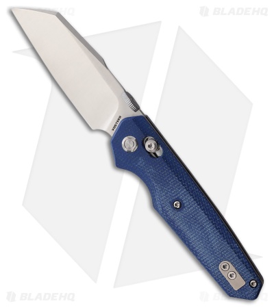 Vosteed Talarurus Crossbar Lock Knife Blue Micarta (3" Satin) A2704