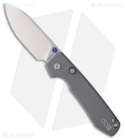 Vosteed Raccoon Drop Point Liner Lock Knife Gray G-10 (3.25" Satin)