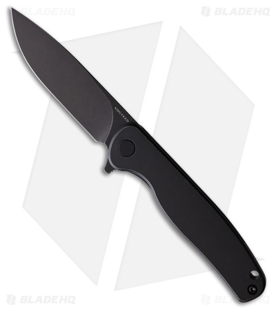 Vosteed Mini Labrador Frame Lock Knife Black Titanium (2.7" Black SW 14C28N)