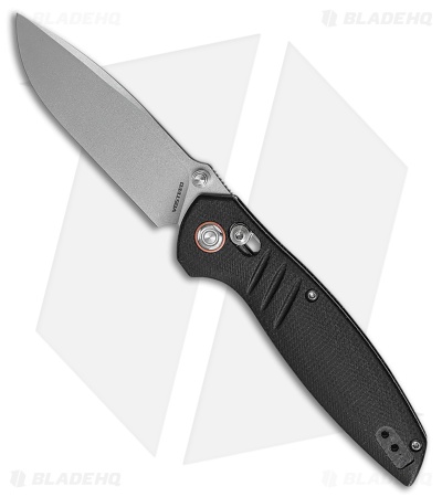 Vosteed Corsair Crossbar Lock Knife Black Micarta (3.25" Stonewash) VOSCSNWMK