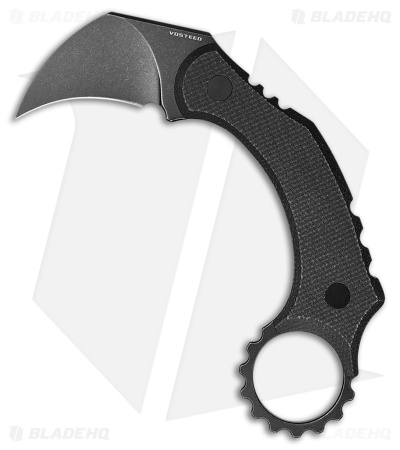 Vosteed Dirty Girl Fixed Blade Black Micarta (1.88 Black Stonewash)