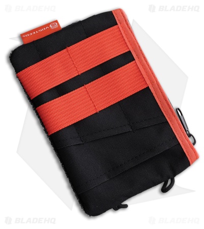Vosteed Small Zippered Knife Pouch Black and Orange Nylon - X0114