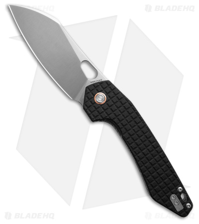 Vosteed Gator-Sheepsfoot Liner Lock Knife Frag Black Micarta (4