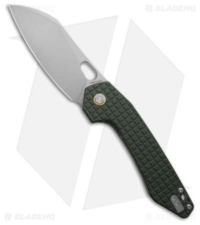 Vosteed Gator-Sheepsfoot Liner Lock Knife Frag Green Micarta (4
