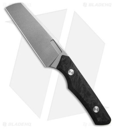 Vero Engineering Axon Fixed Blade Knife Marbled Carbon Fiber (4" Stonewash)