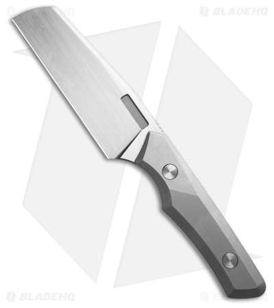 Vero Engineering Axon Fixed Blade Knife Stonewash Titanium (4" Hand Satin)