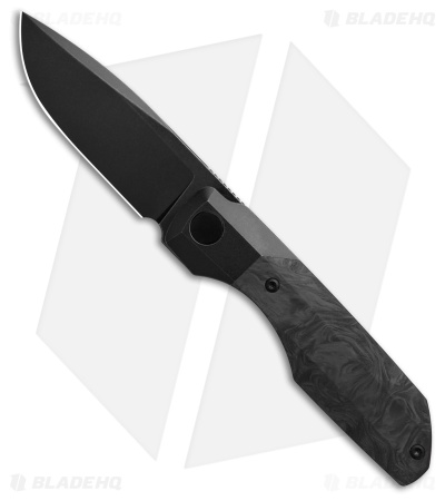 Vero Engineering Synapse Frame Lock Knife Black Ti/Marbled CF (3.2" Black SW)