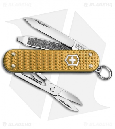 Victorinox Classic SD Precious Swiss Army Knife Woven Gold Alox 06221408G