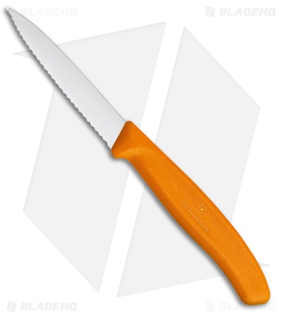 Victorinox Swiss Classic Paring Knife Orange Polypropylene (3" Satin Full Serr)
