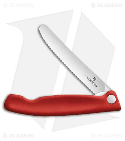 Victorinox Swiss Classic Picnic Knife Red Polypropylene (4.3" Polish Full Serr)