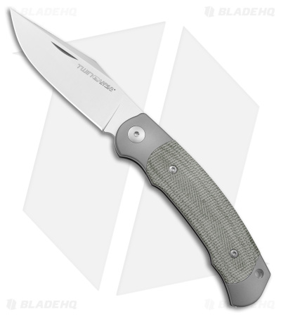 Viper Twin Slip Joint Knife Green Micarta (3" Satin)