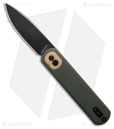 Vosteed Corgi Treklock Knife Green Micarta (3" Black) CG3SVM1