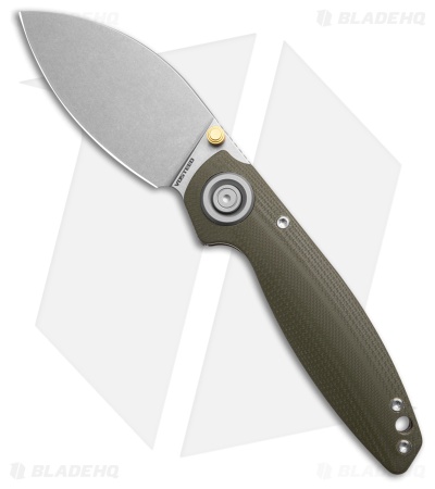 Vosteed Shilin Cutter Vanchor Lock Knife Green G-10 (3" Stonewash)