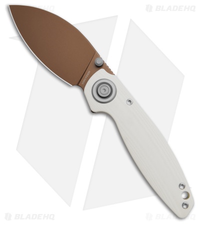 Vosteed Shilin Cutter Vanchor Lock Knife White Norplex UltreX G-10 (2.9" Copper)