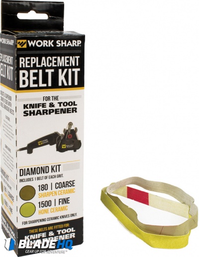 Work Sharp Knife Sharpener Diamond Belt Kit (180 Coarse, 1500 Fine) WSSA0002970
