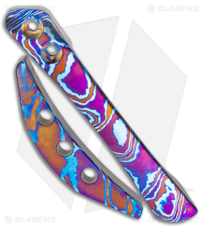 Wehr Knives Timascus Clip + Backspacer for Production Lukas-P Knife