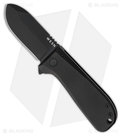 Wesn Goods Allman Frame Lock Knife Blacked Out Titanium (2.75" Black S35VN)
