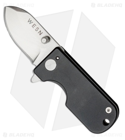 Wesn Goods Microblade Frame Lock Knife Matte Black Titanium (1.5
