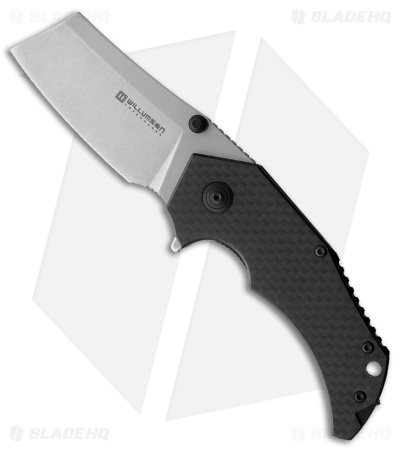 Willumsen Copenhagen Red E Liner Lock Knife Carbon Fiber (2.7" Stonewash)