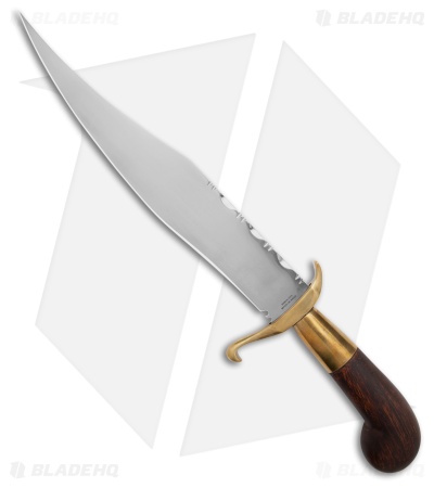 Windlass Trailing Point Mexican Bowie Knife Brown Wood (11.25" Satin)