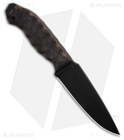 Winkler Knives Spike Fixed Blade Knife Black/Brown Micarta