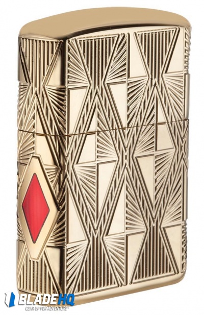 Zippo Lighter Luxury Diamond (High Polish Gold Plate) 29671