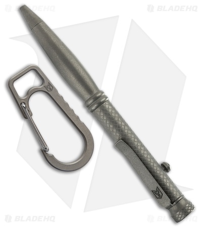 Bestechman Scribe Titanium Bolt Action Pen + Carabiner Gray BM16A