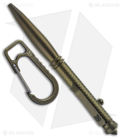Bestechman Scribe Ti Pen w/ Glass Breaker Black/Bronze + Carabiner Gray BM17D