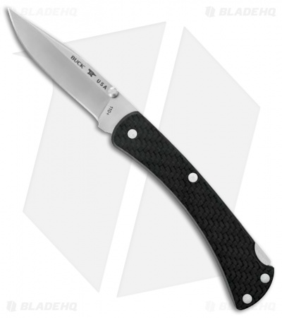 Buck Slim Lockback Knife Carbon Fiber (3.75" Satin) 0110CFSLE-B