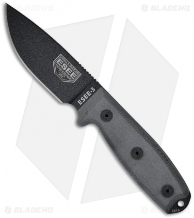 ESEE Knives ESEE-3PM-MB Modified Knife Coyote & MOLLE Back (3.88