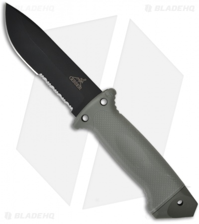 Gerber LMF II Infantry Green Fixed Blade Combat Knife (4.84" Black Serr) 1626