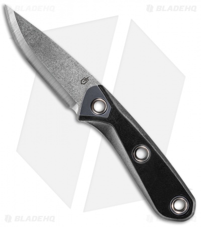Gerber Principle Fixed Blade Knife Black Rubber (3" Stonewash 420HC) 30-001655