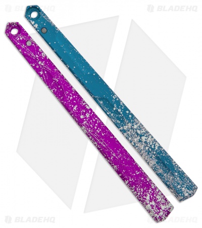 Flytanium Splatter Aluminum Channel Handles for Kershaw Lucha Balisong Knife