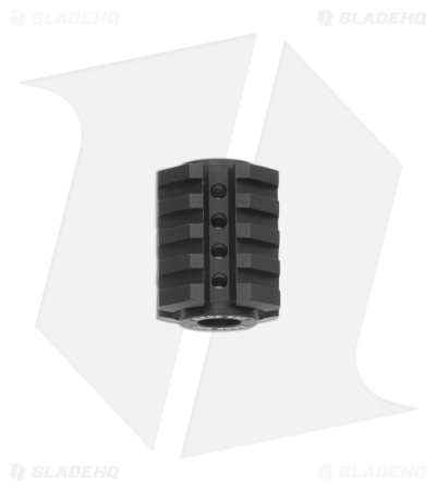 Base 550 Paracord Studio Lanyard Rail Bead  - Black Aluminum