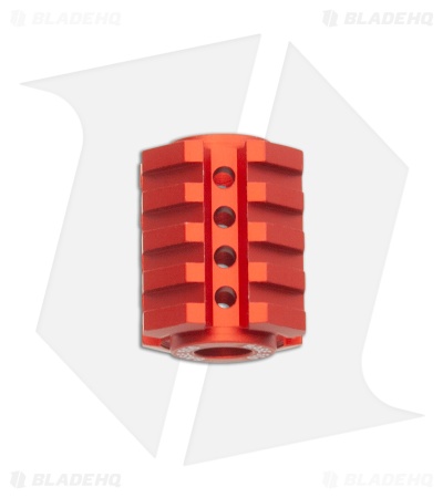 Base 550 Paracord Studio Lanyard Rail Bead  - Red Aluminum