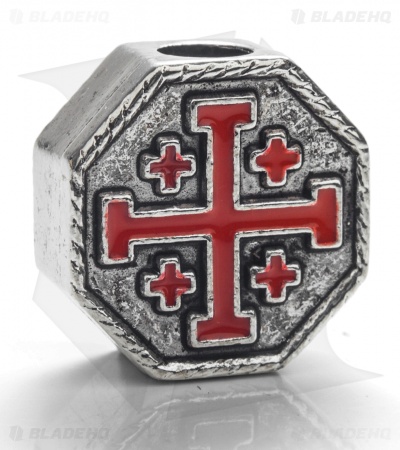 Spartan Blades Pewter Crusader Cross Lanyard Bead