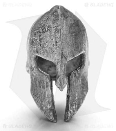 Magallona Spartan Helmet Skull Lanyard Bead (Pewter)