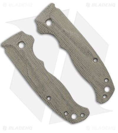 Flytanium Bandwidth Scales for Demko AD20.5 Knife - Green Canvas Micarta