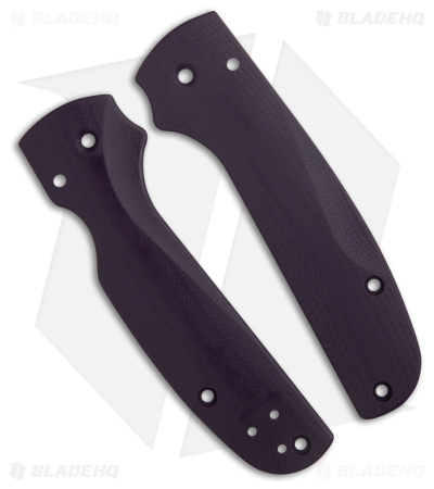 Flytanium Custom G-10 Lotus Scales for Spyderco Shaman - Deep Purple