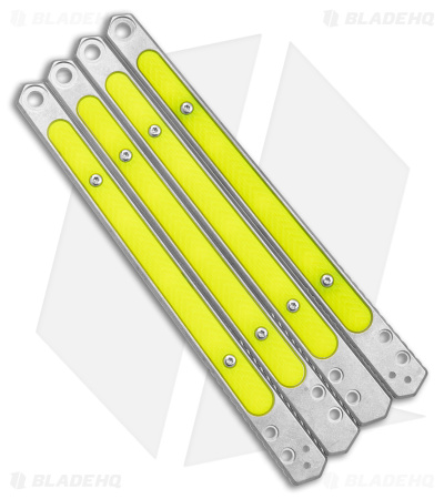 Flytanium Custom Titanium Scales Dayglow Inlay for Kershaw Lucha Balisong - SW