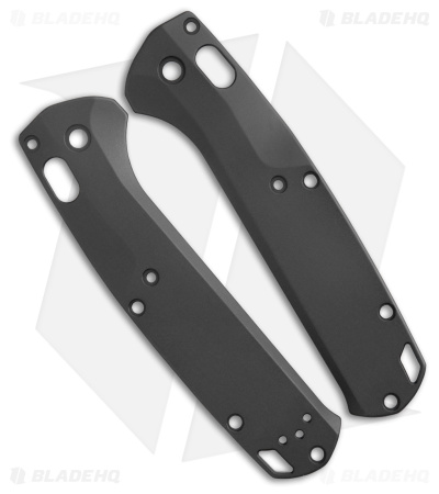 Flytanium Custom Titanium Scales for Benchmade Taggedout - Black DLC