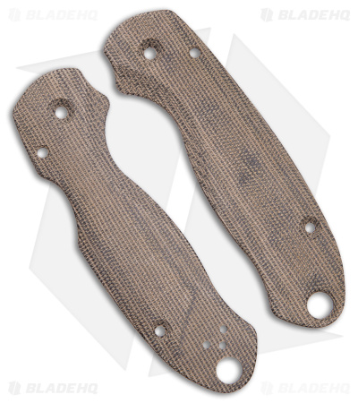 Flytanium Lotus Green Canvas Micarta Scales for Spyderco Para 3 Knife