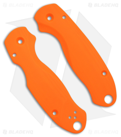 Flytanium Lotus Orange G-10 Scales for Spyderco Paramilitary 3 Knife