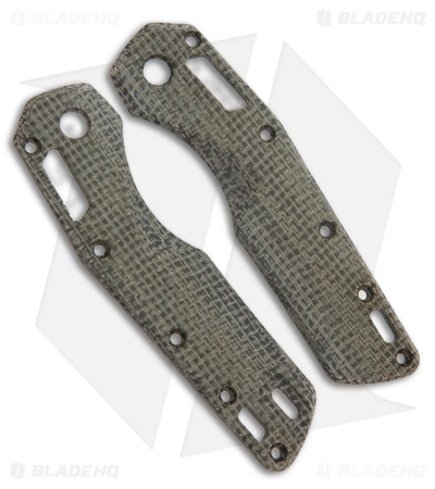 Ripp's Garage Tech Microtech MSI S/E RH Burlap Micarta Scales - Black