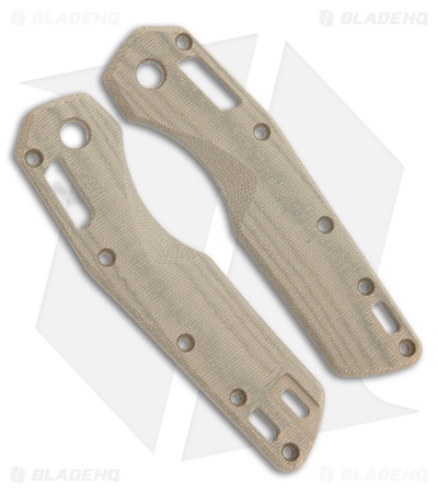 Ripp's Garage Tech Microtech MSI S/E RH Canvas Micarta Scales - Double Green