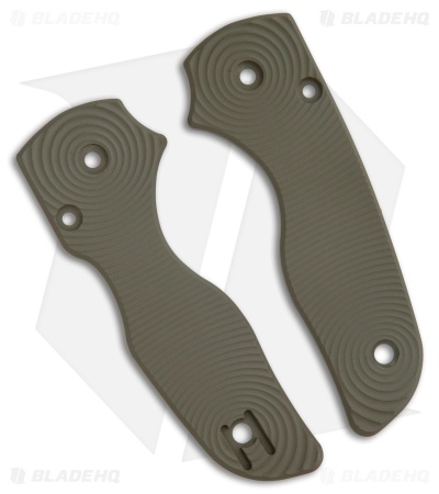 Ripp's Garage Tech Spyderco Lil Native OD Green Ripple Aluminum Scales