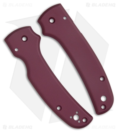 Ripp's Garage Tech Spyderco Shaman Skinny Angle Black Cherry Aluminum Scales