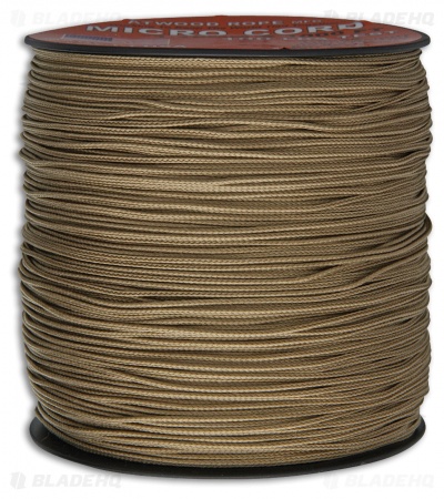 Tan Nylon Micro Cord Paracord (1000') USA